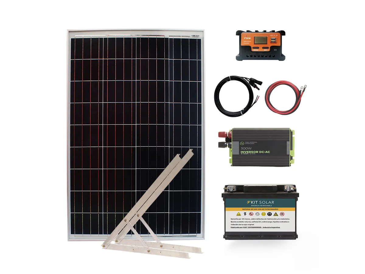 Kit Solar OFF GRID 300W · Usos básicos